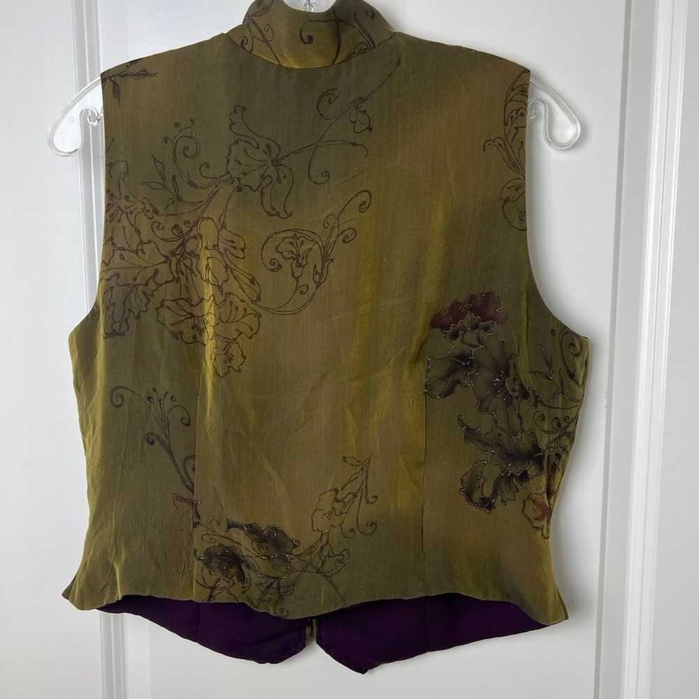 TAPP VINTAGE 100% SILK VEST SIZE LARGE - image 4