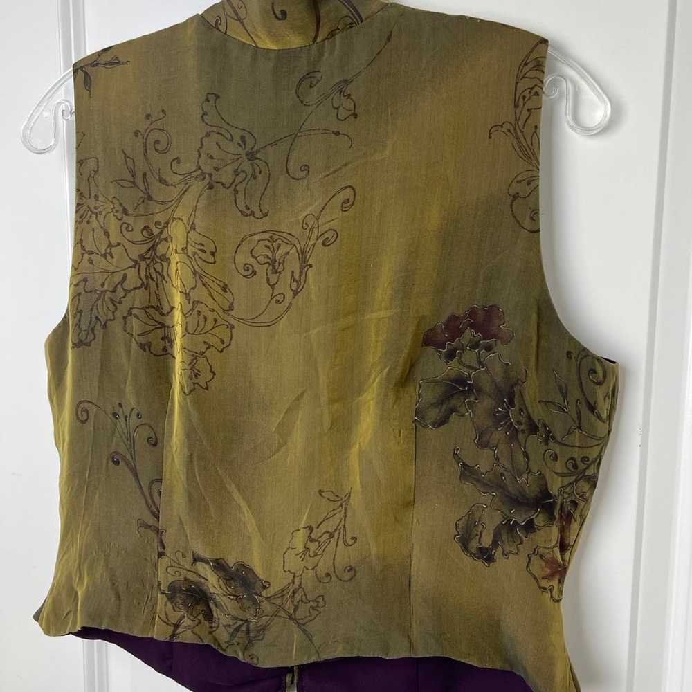 TAPP VINTAGE 100% SILK VEST SIZE LARGE - image 5