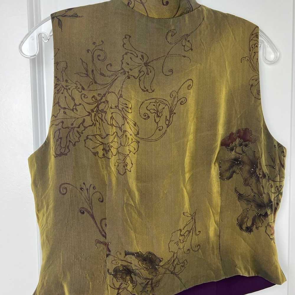 TAPP VINTAGE 100% SILK VEST SIZE LARGE - image 6