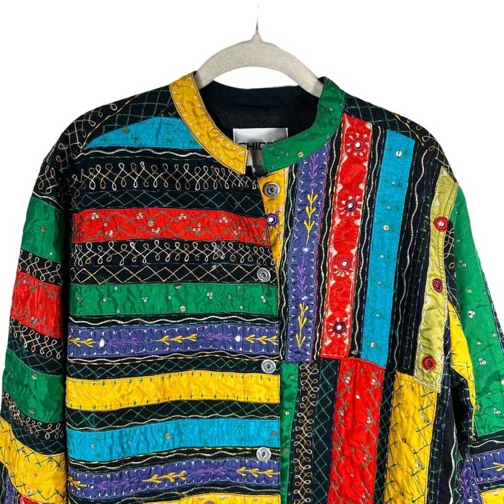 Vintage Chico’s Multi Colored Embellished Jacket - image 4