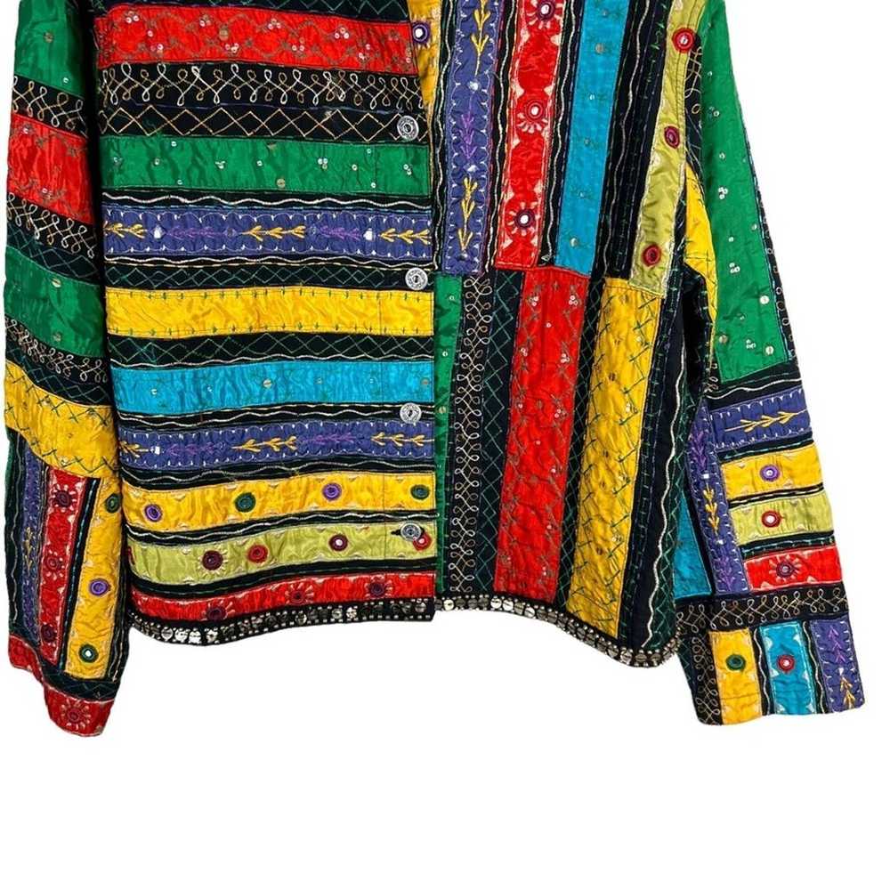 Vintage Chico’s Multi Colored Embellished Jacket - image 9