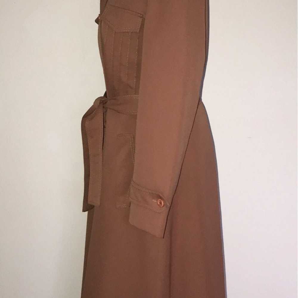 Vtg Fit Flare Swing Copper Trench Coat - image 6