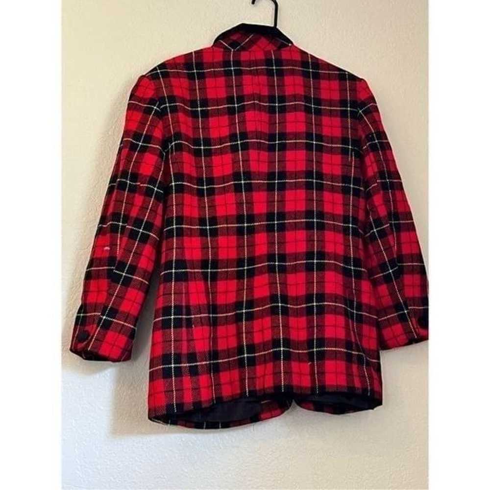 Vintage Pendleton Jacket plaid  Red wool blazer 12 - image 5