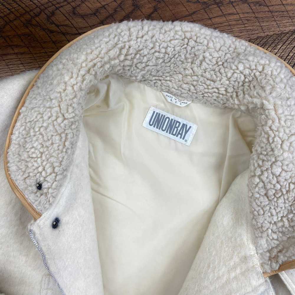 VINTAGE L wool boxy oversized coat cream - image 4