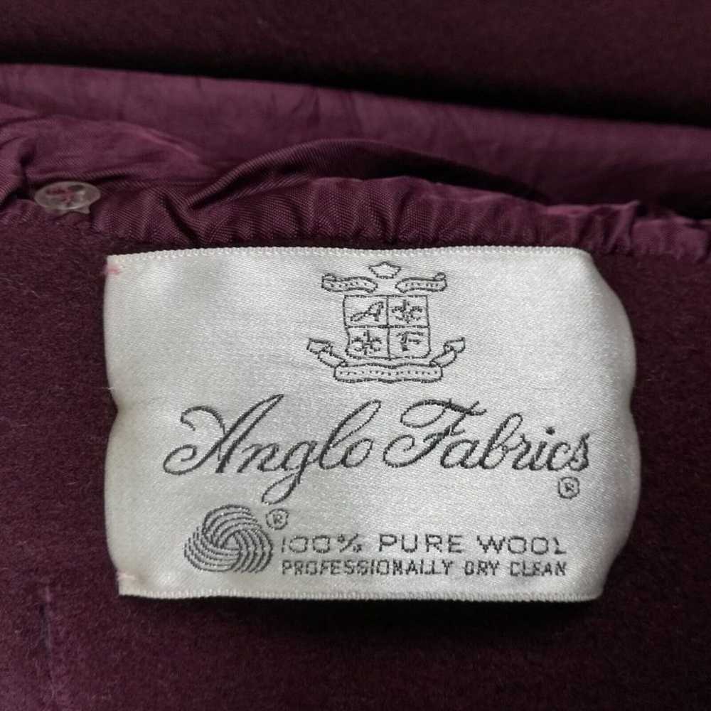 Vintage Anglo Fabrics Womens Coat Wool Military D… - image 10