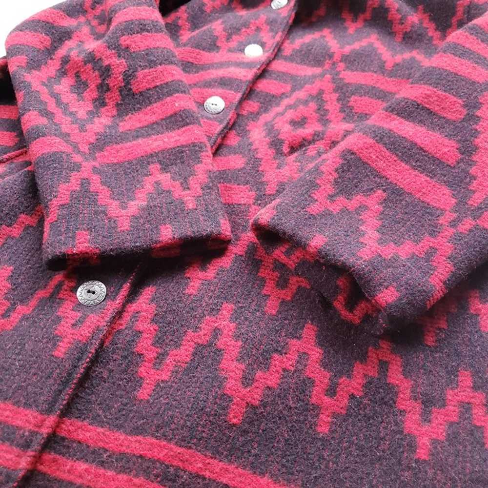 VINTAGE Woolrich Wool Aztec Navajo Coat Women's L… - image 8