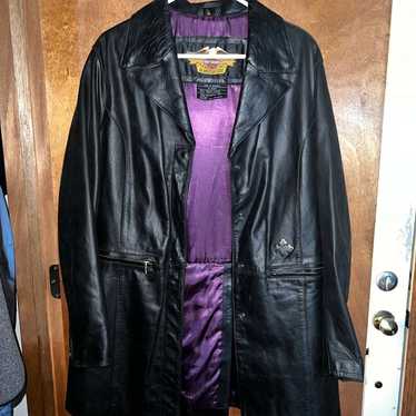 Harley Davidson Leather Trench Coat