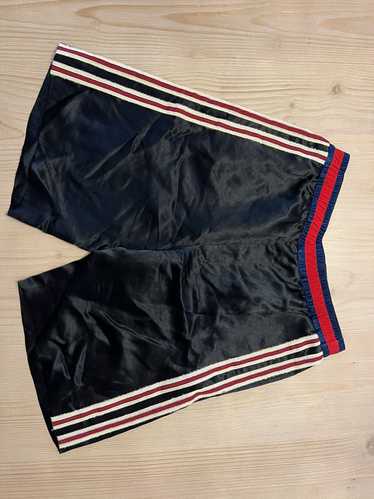 Gucci Black logo shorts with skull & snake