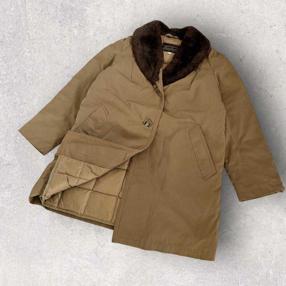 【Eddie Bauer】Goose Down Black Tag Shawl Collar Fa… - image 1