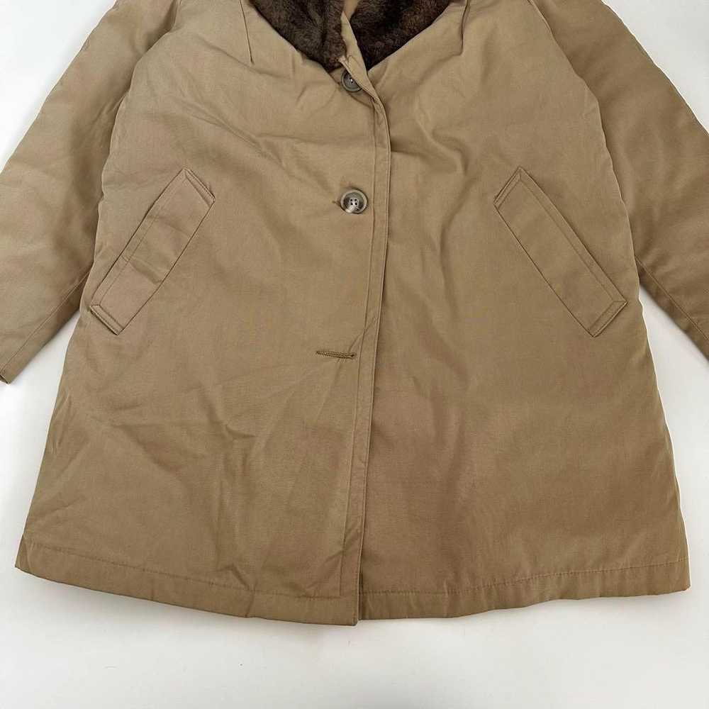 【Eddie Bauer】Goose Down Black Tag Shawl Collar Fa… - image 7