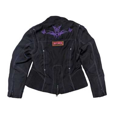 Vintage Y2K Harley Davidson Butterfly Biker Jacke… - image 1