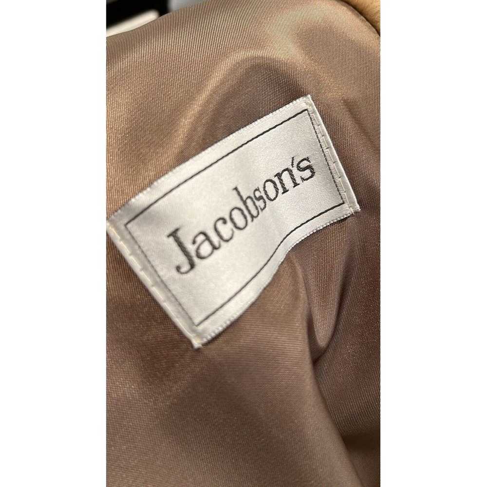 Vintage Faux Fur Coat Jacobsons Beige Made In US … - image 3