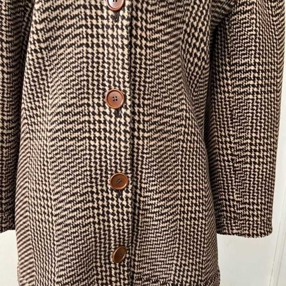 Vintage Giorgio Armani Brown Houndstooth check Wo… - image 4