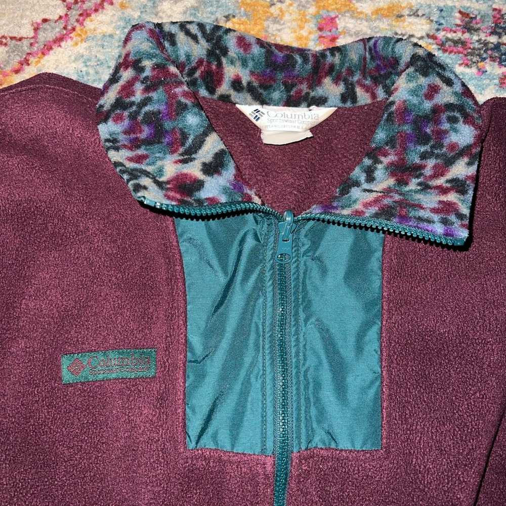 Columbia women's vintage fleece jacket size XL Bi… - image 2