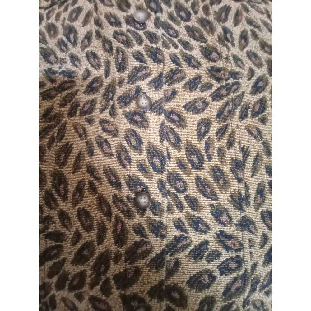 Coldwater Creek vintage leopard print tapestry ve… - image 8