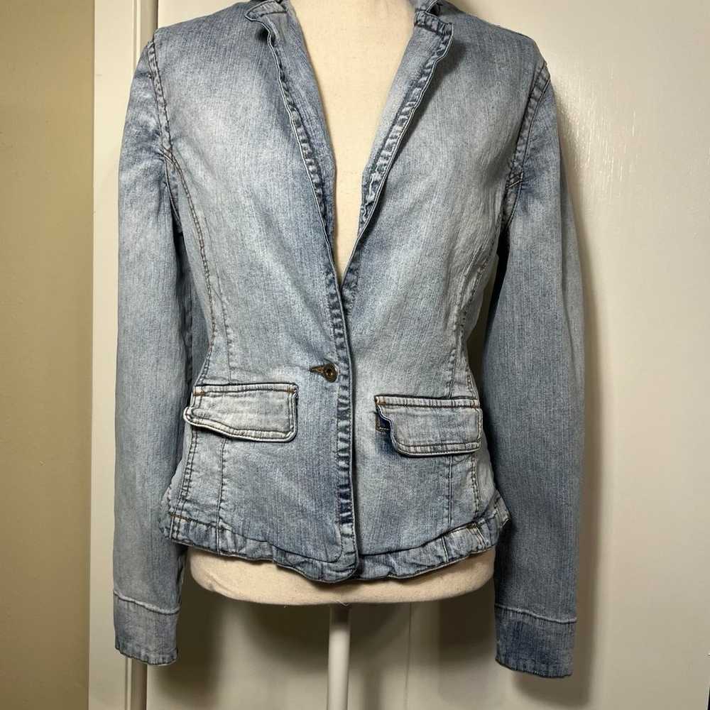 Vintage Guess Jeans Jacket Women’s Size XL Light … - image 6