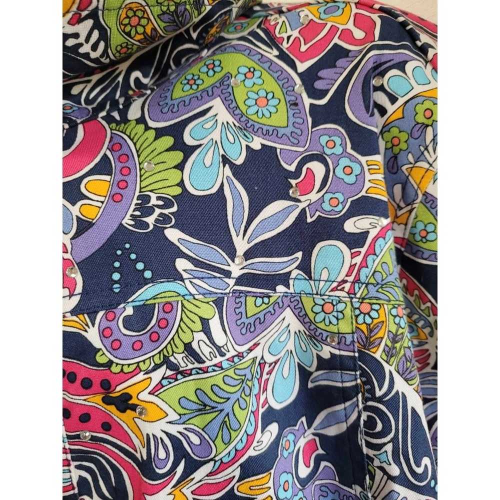 City Blues by Koret XL bright paisley denim jacket - image 8