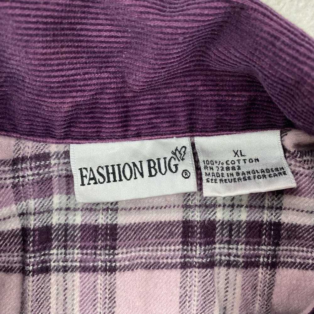 Vintage Fashion Bug Jacket Size XL Purple Corduro… - image 3