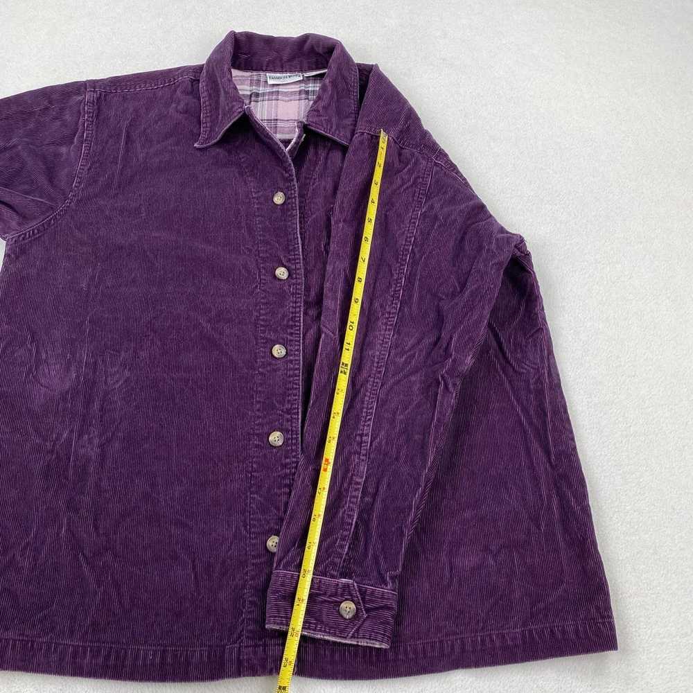 Vintage Fashion Bug Jacket Size XL Purple Corduro… - image 8