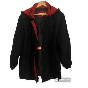 Liz Claiborne Vintage Black Long Rain Winter Coat - image 1