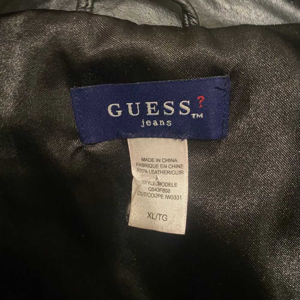 Vintage Guess Jeans Genuine Leather Blazer-Size XL - image 4