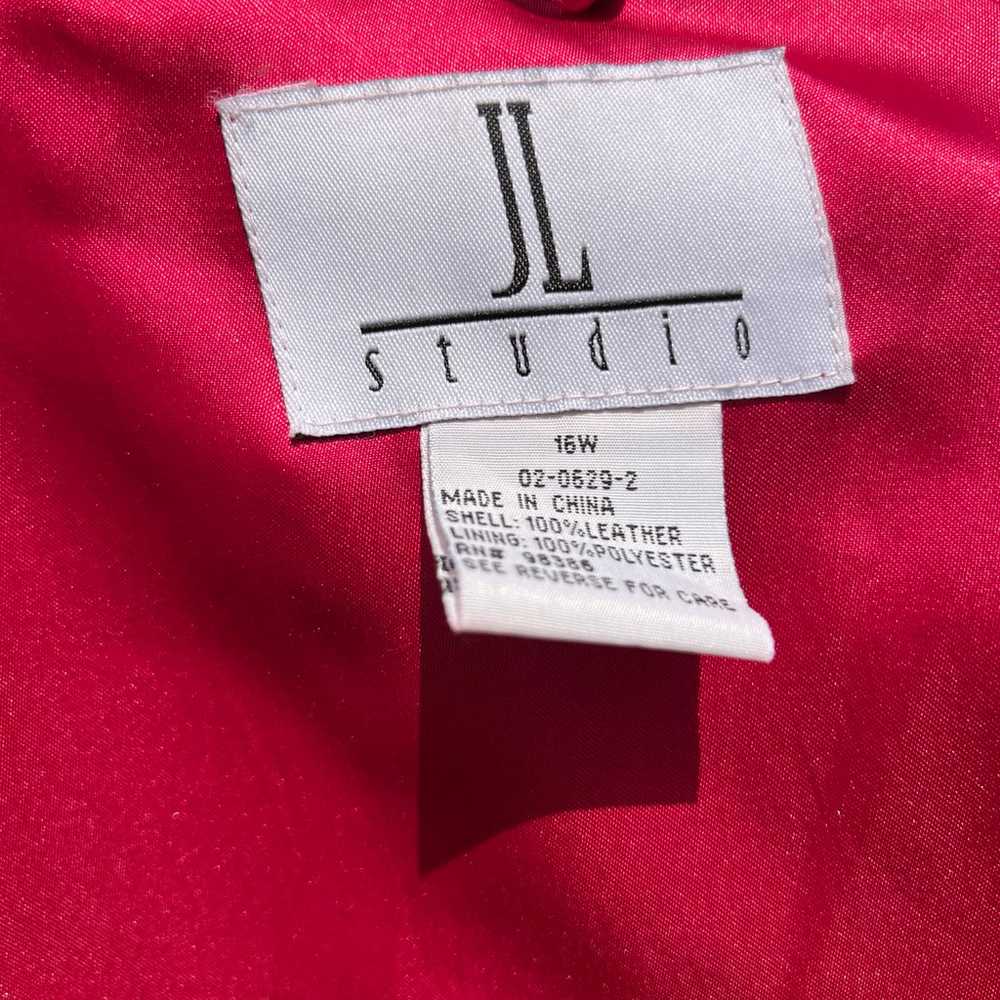 Vintage JL Studio Hot Pink Leather Jacket (Size 1… - image 6