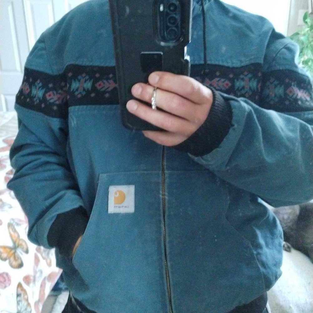 Vintage Carhartt jacket RARE Aztec print - image 12