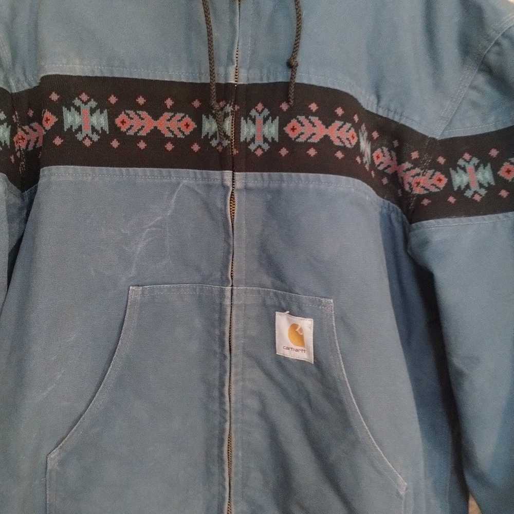 Vintage Carhartt jacket RARE Aztec print - image 2