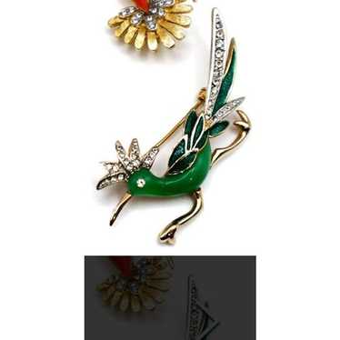 ヴィンテージ品✨️ アメリカ製 VANITY フェニックス ブローチ Vintage phoenix bird brooch - Gem