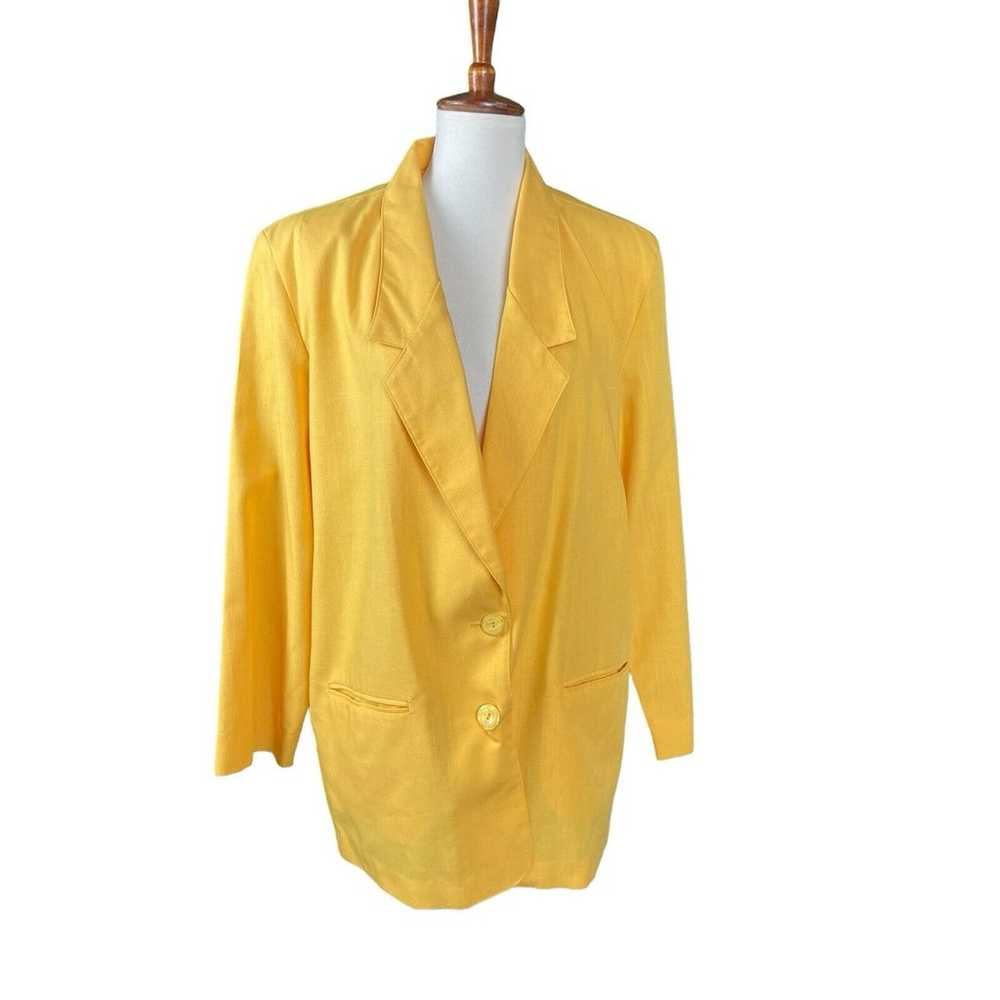 Alfred Dunner Blazer Jacket Yellow Women Size 20 … - image 4