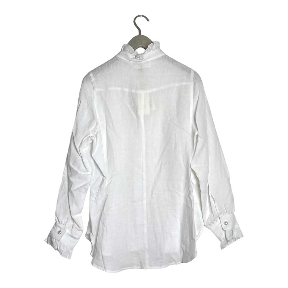 Bypias Bypias linen button up blouse, white | wom… - image 2