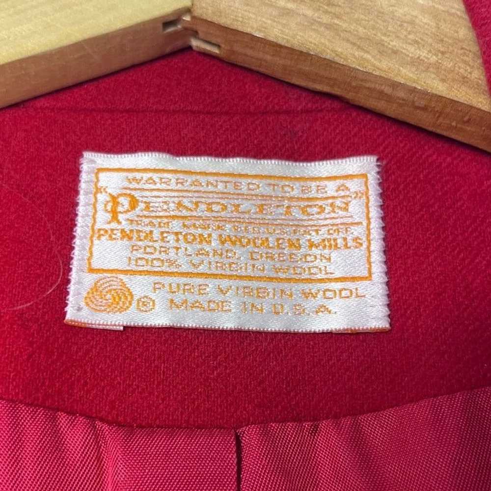 Pendleton Vintage Red Wool Women's Pendleton Blaz… - image 2