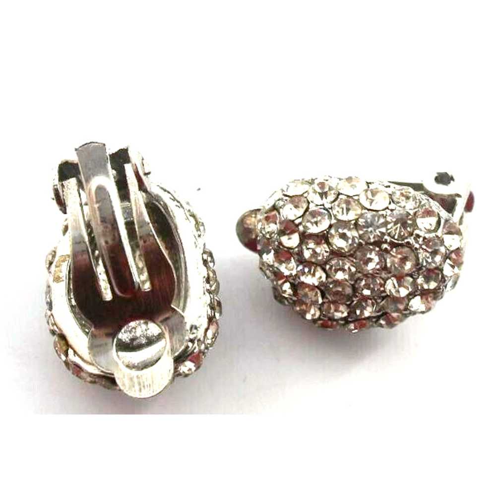 Other Clear Crystal Rhinestone Button Earrings • … - image 2