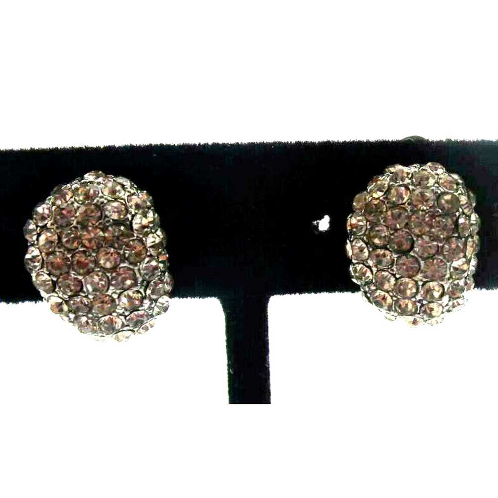 Other Clear Crystal Rhinestone Button Earrings • … - image 4