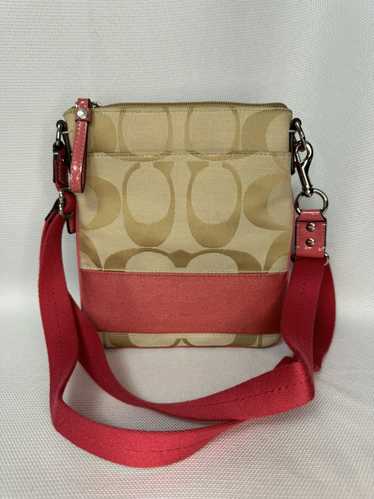 Coach Coach Swing Pack Crossbody Pink Khaki Monogr