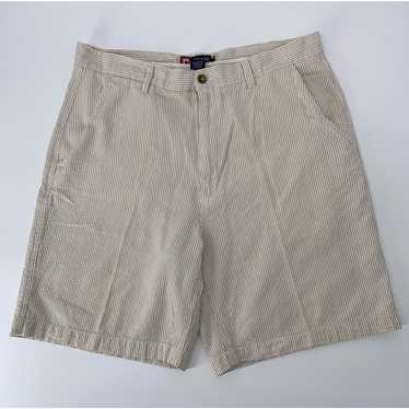 Chaps Chaps Mens White and Tan Striped Golf Shorts