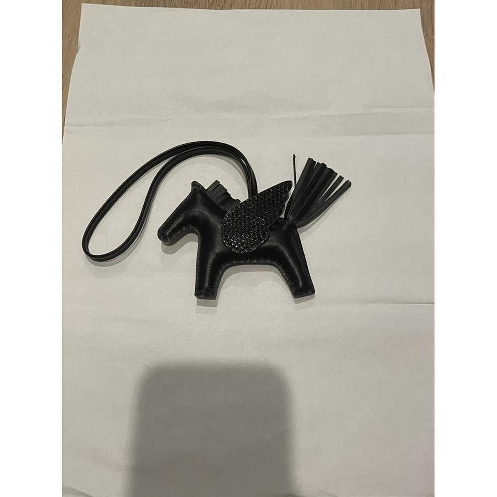 Hermès Rodéo Pégase leather bag charm - image 2