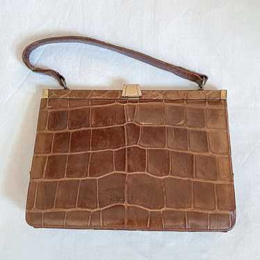 Vintage 1950s Sydney California Alligator Skin offers Handbag