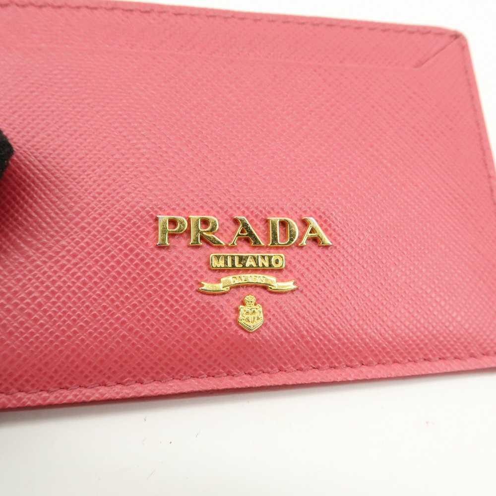 PRADA Logo Saffiano Leather Card Case Card Holder… - image 10