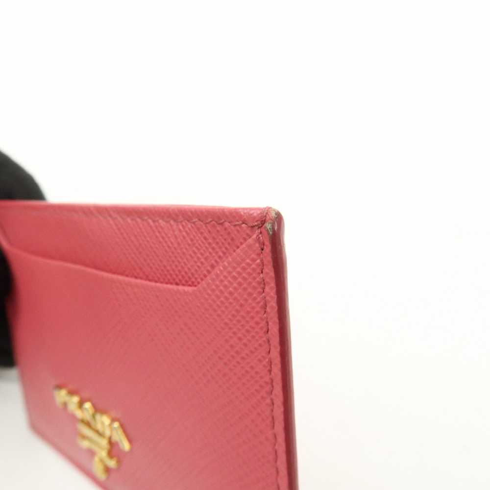 PRADA Logo Saffiano Leather Card Case Card Holder… - image 11