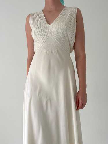 Hand Made 1930's White Silk Slip