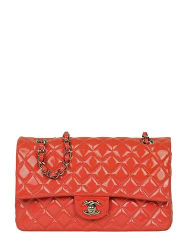 Chanel Coral Patent Leather Medium Double Flap