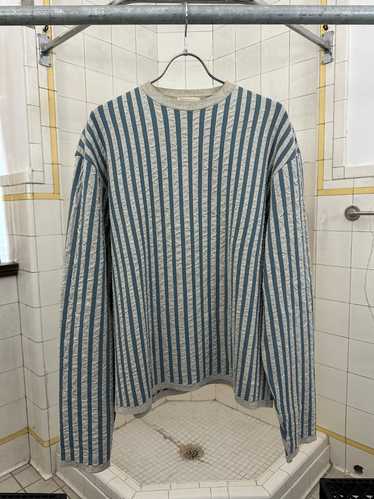 2000s Burberry Prorsum Skrinkage Knit Striped Shir