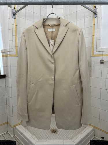 2000s Burberry Prorsum Cream Leather Blazer