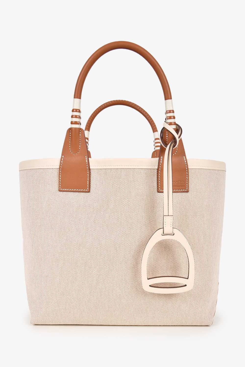 Hermès 2022 Beige/Brown Cavas/Leather Steeple 28 … - image 4