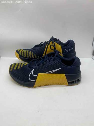 Nike Mens Navy Blue Yellow Sneakers Size 14