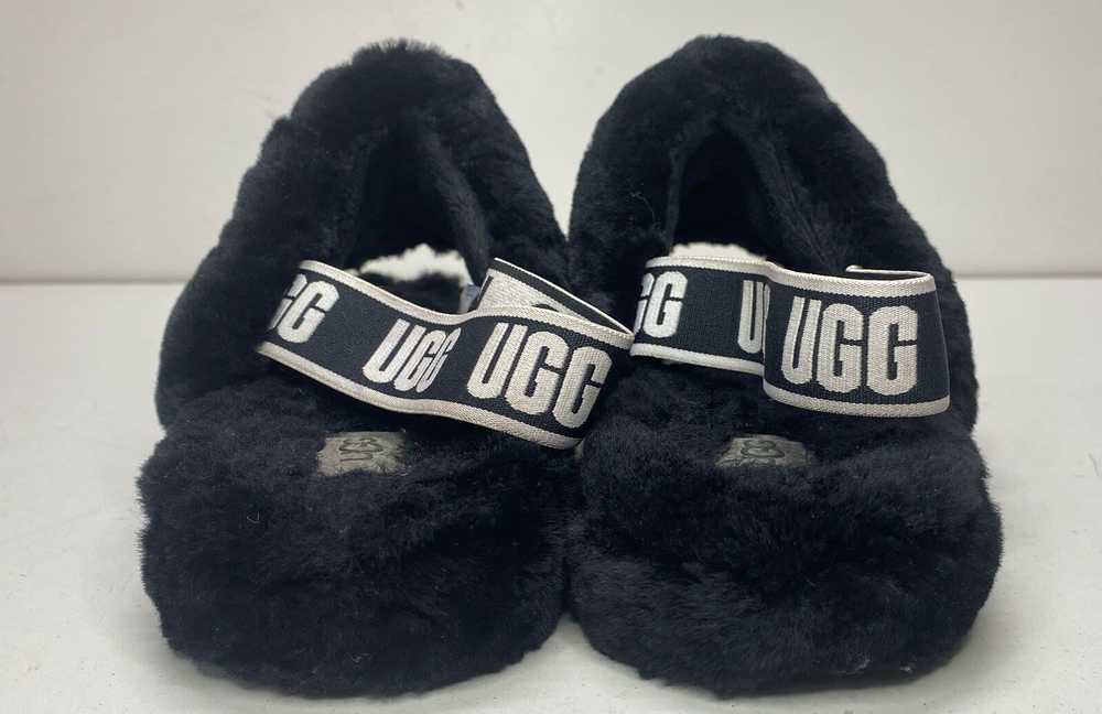 UGG Fluffy Black Sandal Women 5 - image 4