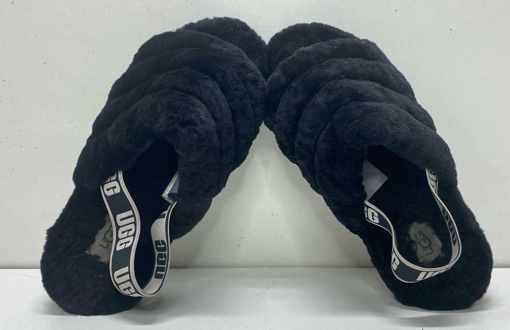 UGG Fluffy Black Sandal Women 5 - image 5