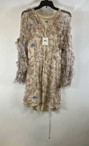 NWT Haute Hippie Womens Multicolor Floral Silk V-N