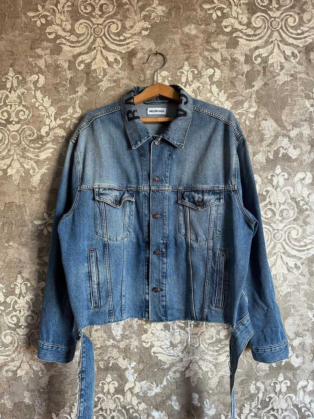 Balenciaga Balenciaga Denim Embroidery Jacket - image 1